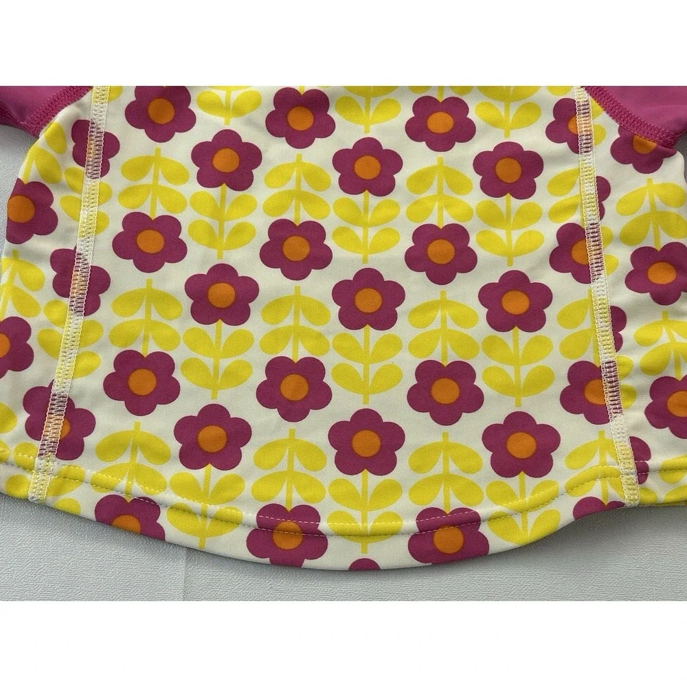 iPlay UPF 50+ Rash Guard Top 12-18 Months Pink Floral Swim Beach Sun Shirt